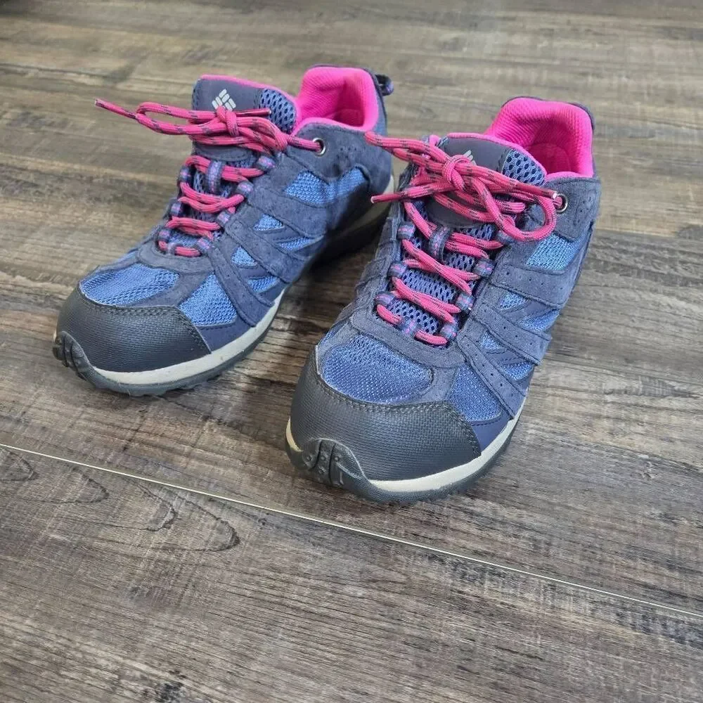 Columbia Redmond big girls youth sz 5 hiking shoes purple pink waterproof trail